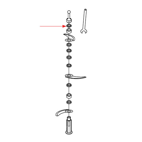 R60 St St Blade Nut