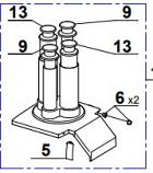 Straight 4 Hole Feed Head (Cl5